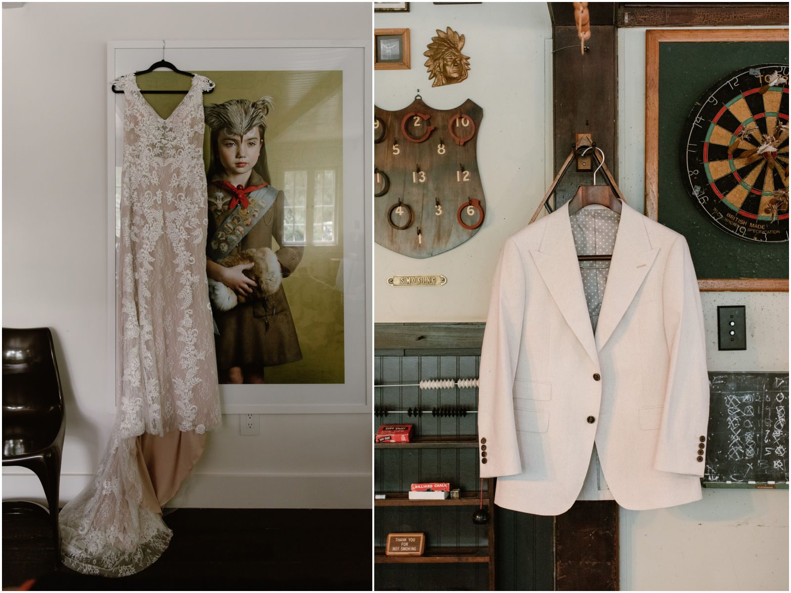 BHLDN bridal gown at camp wandawega wedding