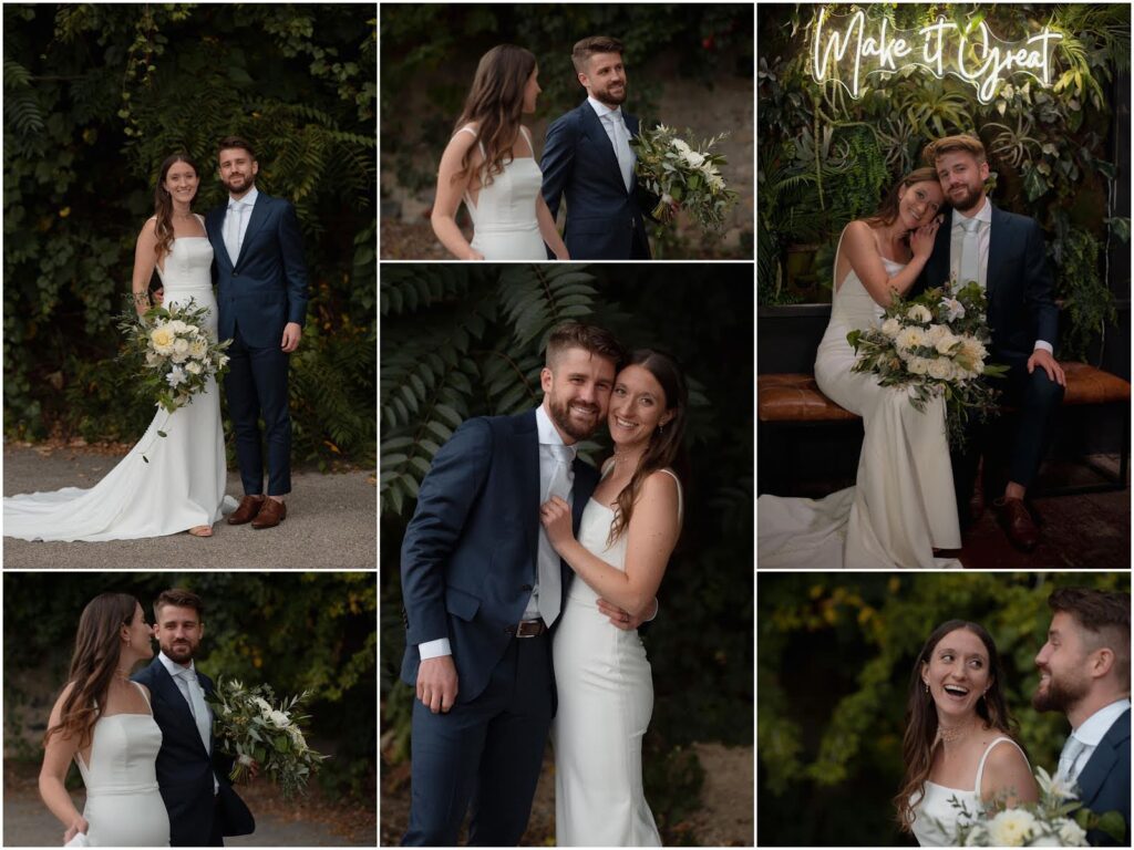 Bride and groom portraits around The Lageret.