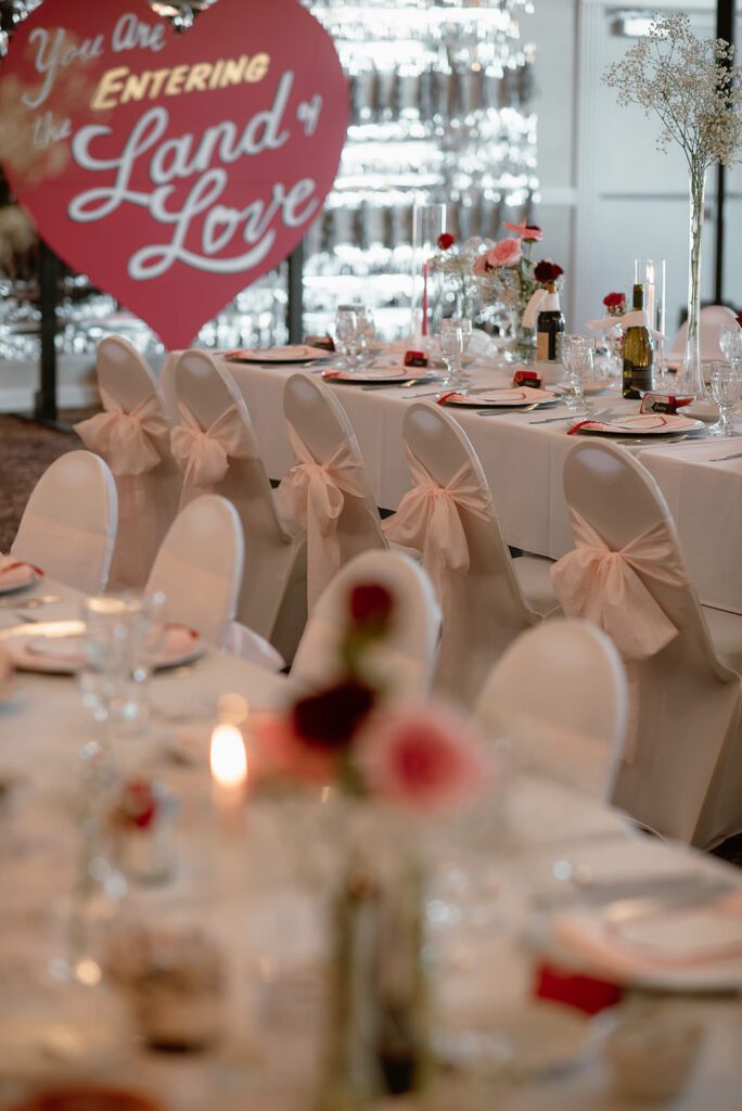 playful Wisconsin kitsch style wedding reception details